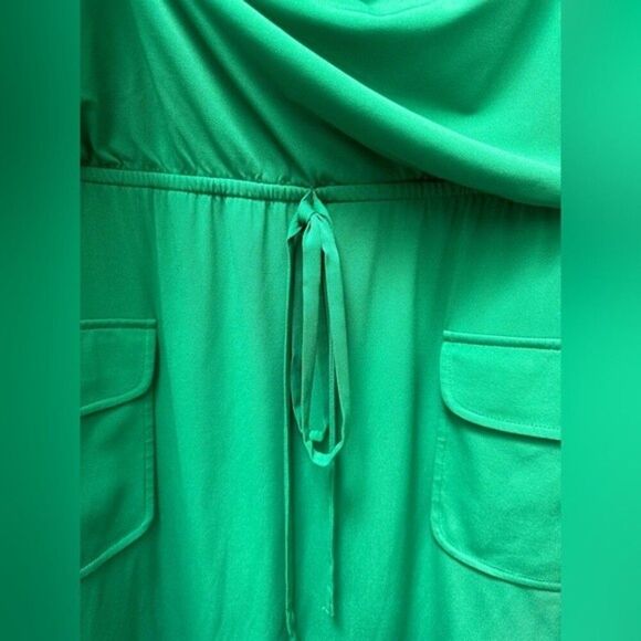 Jessica Howard Green Dress Draped Size 12 - Picture 5 of 5